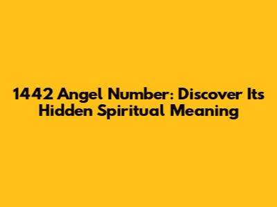 1442 Angel Number: Discover Its Hidden Spiritual Meaning