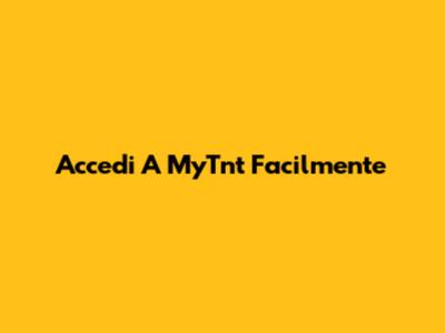 Accedi A MyTnt Facilmente