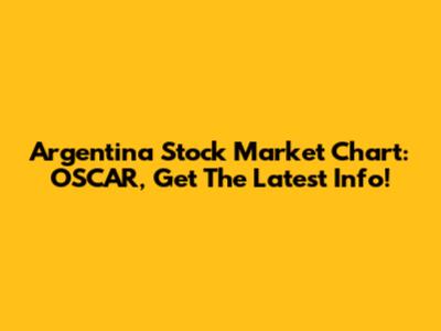 Argentina Stock Market Chart: OSCAR, Get The Latest Info!