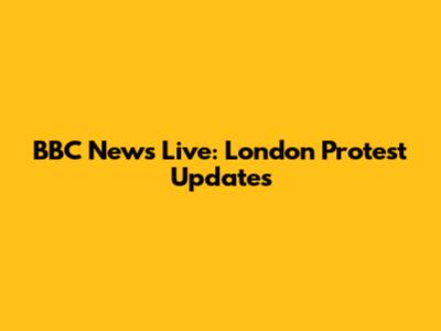 BBC News Live: London Protest Updates