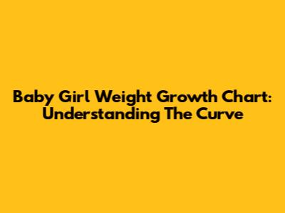Baby Girl Weight Growth Chart: Understanding The Curve