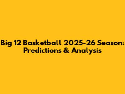 Big 12 Basketball 2025-26 Season: Predictions & Analysis
