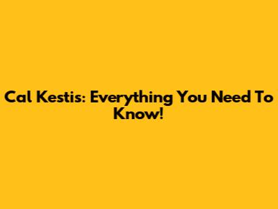 Cal Kestis: Everything You Need To Know!
