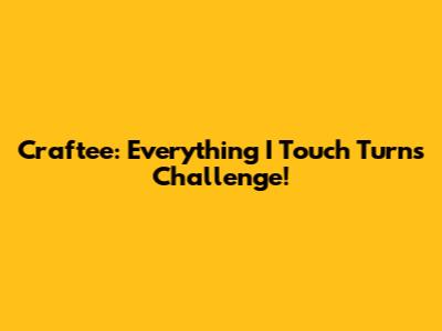 Craftee: Everything I Touch Turns Challenge!