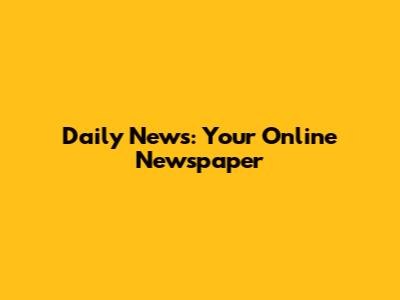 Daily News: Your Online Newspaper
