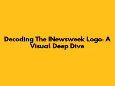 Decoding The INewsweek Logo: A Visual Deep Dive