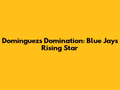 Dominguez's Domination: Blue Jays' Rising Star