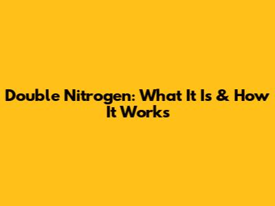 Double Nitrogen: What It Is & How It Works