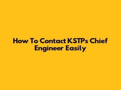 How To Contact KSTP's Chief Engineer Easily
