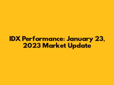 IDX Performance: January 23, 2023 Market Update