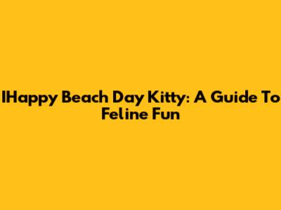 IHappy Beach Day Kitty: A Guide To Feline Fun