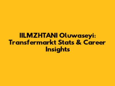 IILMZHTANI Oluwaseyi: Transfermarkt Stats & Career Insights