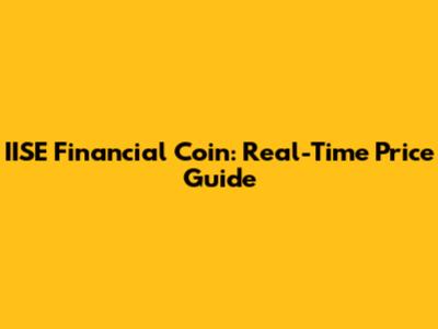 IISE Financial Coin: Real-Time Price Guide
