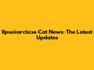IIpseiiarcticse Cat News: The Latest Updates