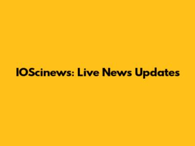 IOScinews: Live News Updates