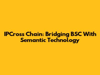 IPCross Chain: Bridging BSC With Semantic Technology