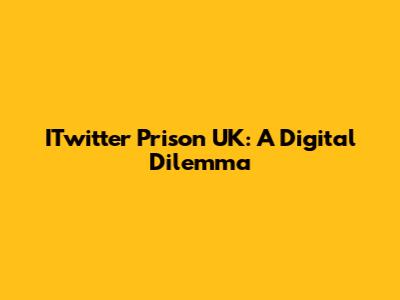 ITwitter Prison UK: A Digital Dilemma