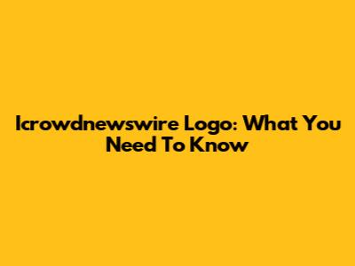 Icrowdnewswire Logo: What You Need To Know