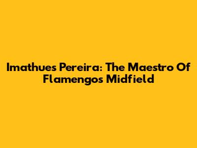 Imathues Pereira: The Maestro Of Flamengo's Midfield
