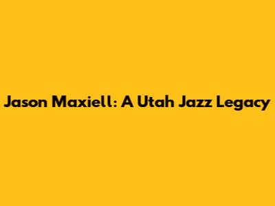 Jason Maxiell: A Utah Jazz Legacy