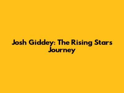 Josh Giddey: The Rising Star's Journey