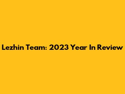 Lezhin Team: 2023 Year In Review