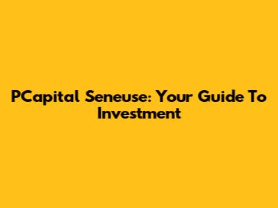 PCapital Seneuse: Your Guide To Investment