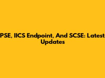 PSE, IICS Endpoint, And SCSE: Latest Updates
