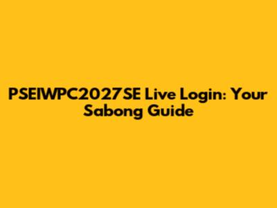 PSEIWPC2027SE Live Login: Your Sabong Guide