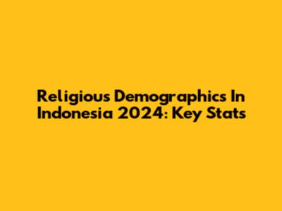 Religious Demographics In Indonesia 2024: Key Stats