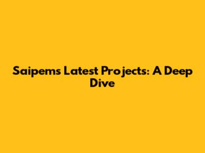 Saipem's Latest Projects: A Deep Dive