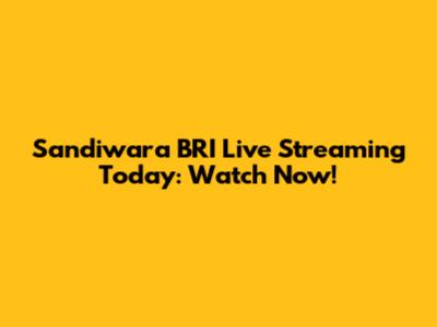 Sandiwara BRI Live Streaming Today: Watch Now!
