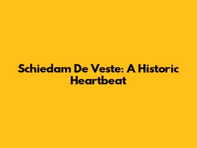 Schiedam De Veste: A Historic Heartbeat