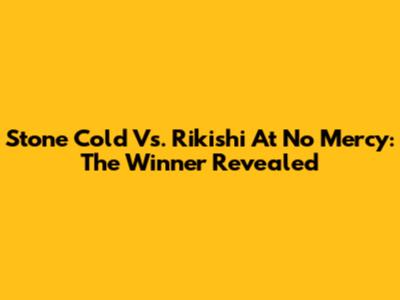 Stone Cold Vs. Rikishi At No Mercy: The Winner Revealed