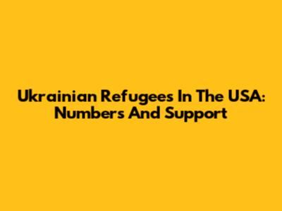 Ukrainian Refugees In The USA: Numbers And Support